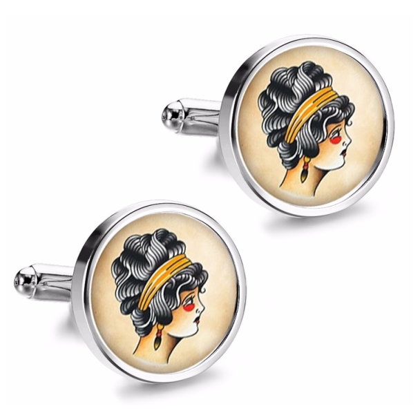 Gemelos de Camisa Magglass Vintage Tattoo Nº44 16mm - Gemelolandia