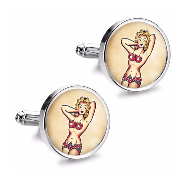Gemelos de Camisa Magglass Vintage Tattoo Nº6 16mm - Gemelolandia
