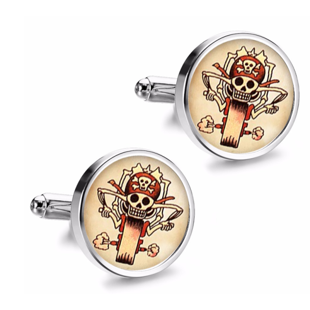 Gemelos de Camisa Magglass Vintage Tattoo Nº9 16mm - Gemelolandia