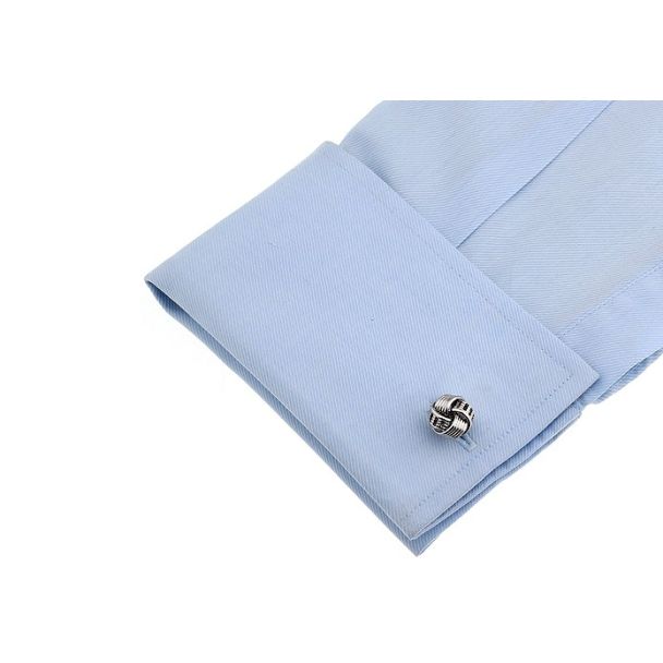 Gemelos de Camisa Nudo Plated Knot Lined 14mm - Gemeolandia
