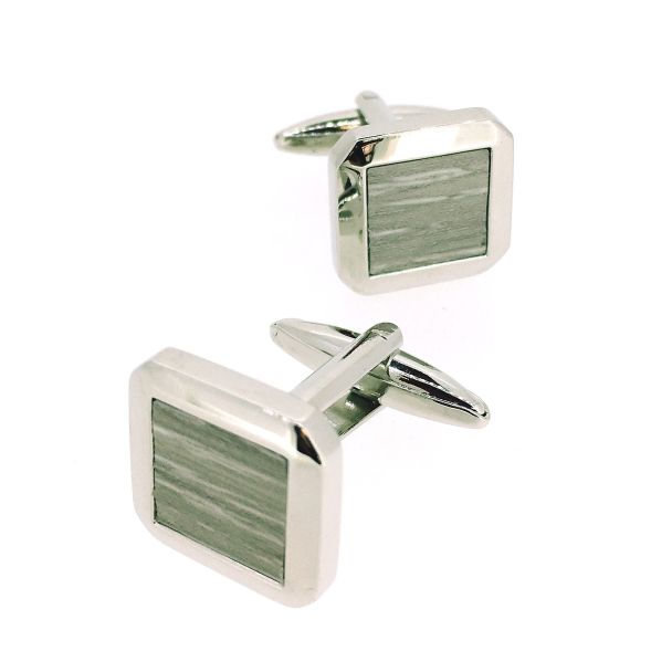 Gemelos de Camisa Rawjco Wooden Nature Grey - Gemelolandia
