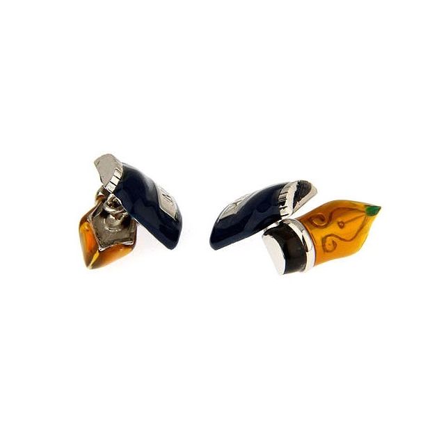Gemelos de Camisa Bote de Tinta y Punta de Pluma Estilografica 03