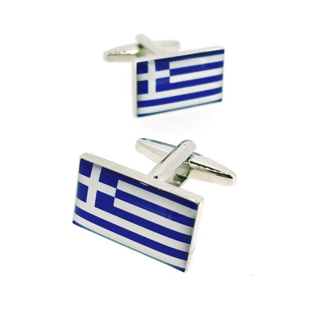 Gemelos para Camisa Bandera Nacional de la República de Grecia - Gemelolandia