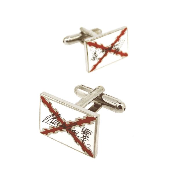 Gemelos para Camisa Blas de Lezo Cruz San Andrés firma 20x10 mm - Gemelolandia