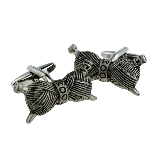 Gemelos para Camisa con Madeja de lana 30x15mm - Gemelolandia