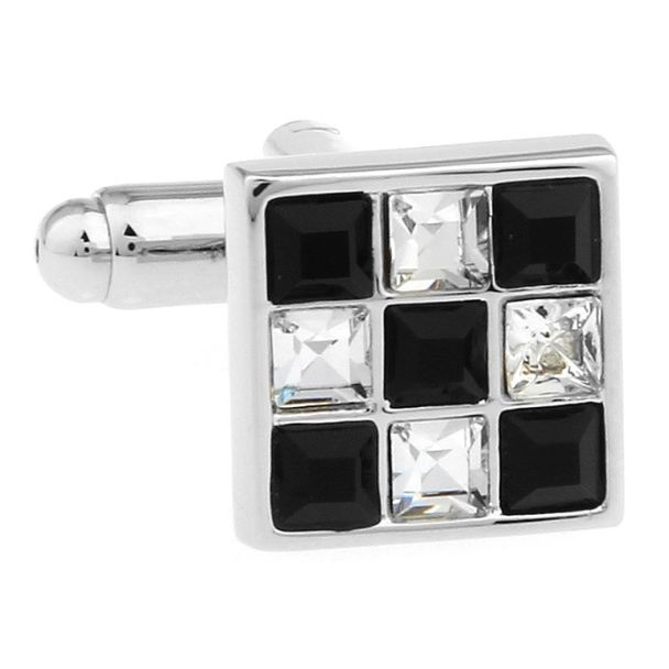Gemelos para Camisa Crystal Double Mixed Colors Black and White 02