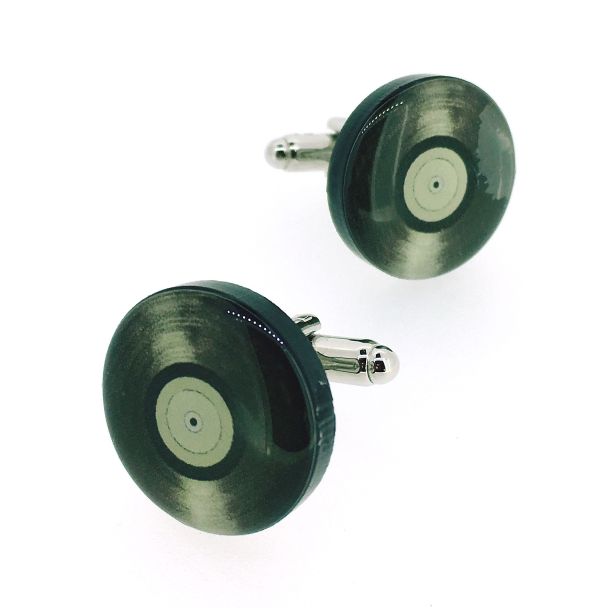 Gemelos para Camisa Disco de Vinilo 01
