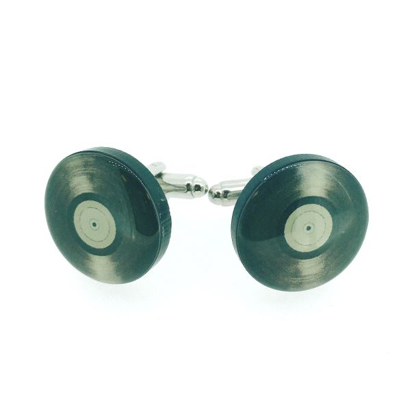 Gemelos para Camisa Disco de Vinilo 01