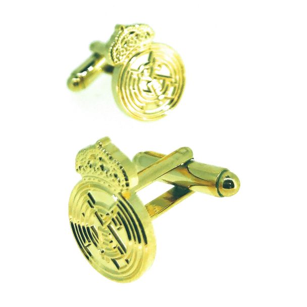 Gemelos para camisa Escudo Real Madrid Dorado-Gemelolandia