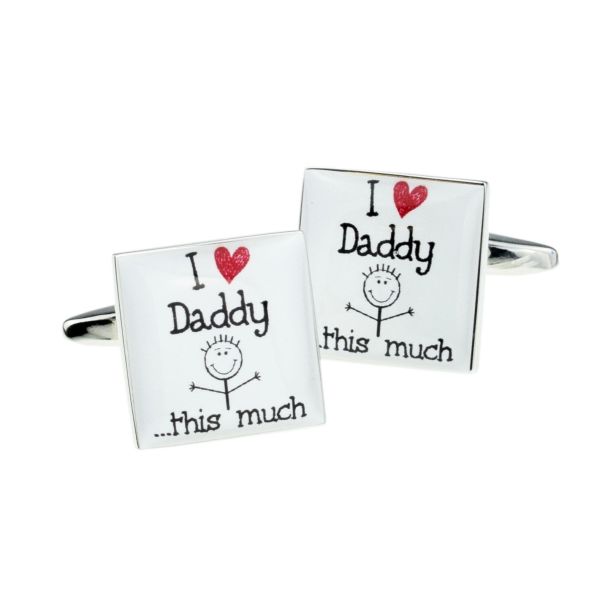 Gemelos para camisa I Love Daddy This Much-Gemelolandia