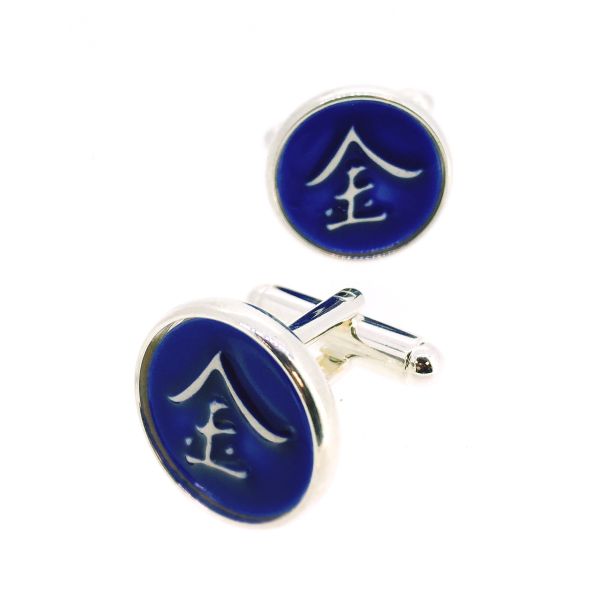 Gemelos para Camisa Kimu Runa de la Fortuna Color Azul - Gemelolandia