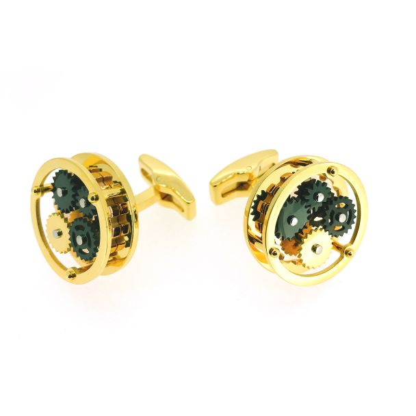 Gemelos para Camisa Mecanismo Golden Steampunk Mod I  03