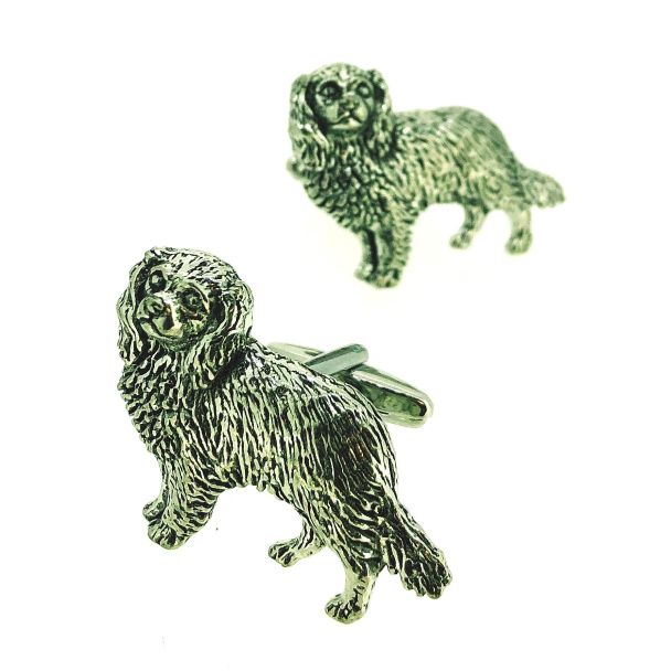 Gemelos para Camisa Perro Spaniel Ingles 3,5 x 2,5 cm - Gemelolandia