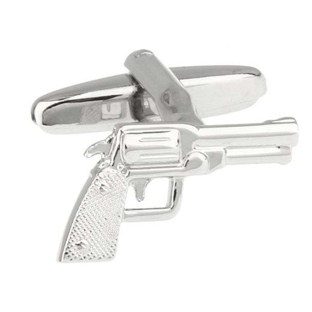Gemelos para camisa Pistola Revólver Acero 3-Gemelolandia