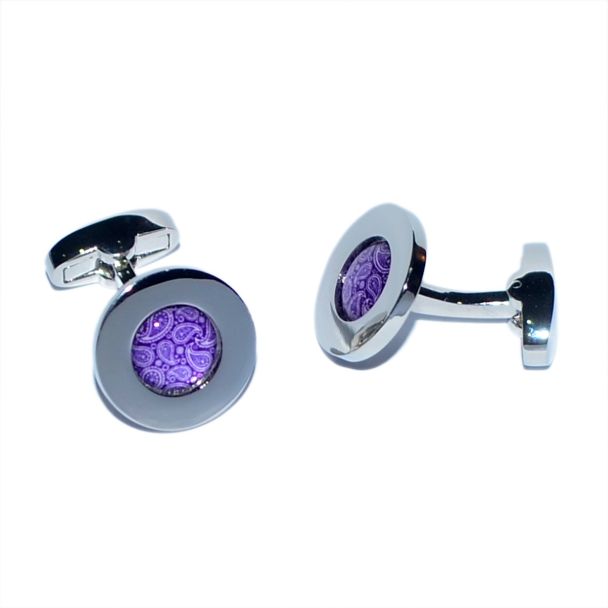Gemelos para Camisa Rounded Cachemir Morado