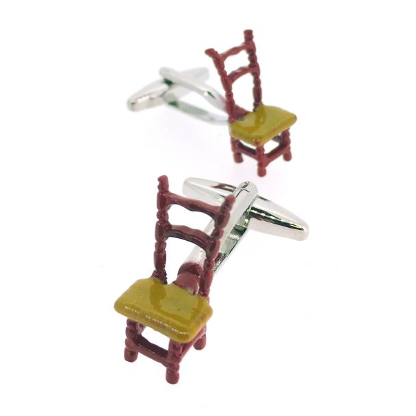 Gemelos para Camisa Silla de Mimbre 3D 01 - Gemelolandia