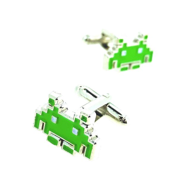 Gemelos para Camisa Space Invaders 8 bits Green - Gemelolandia