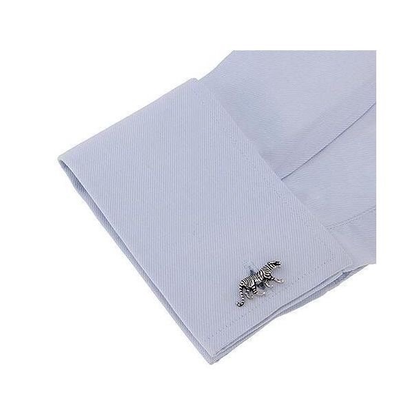 Gemelos para camisa Tigre acero y negro - Gemelolandia