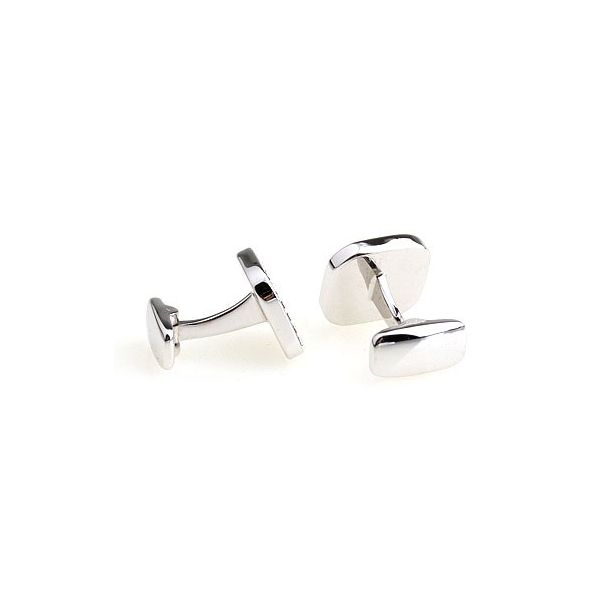 Gemelos para camisas White Stones in Black Cross 02