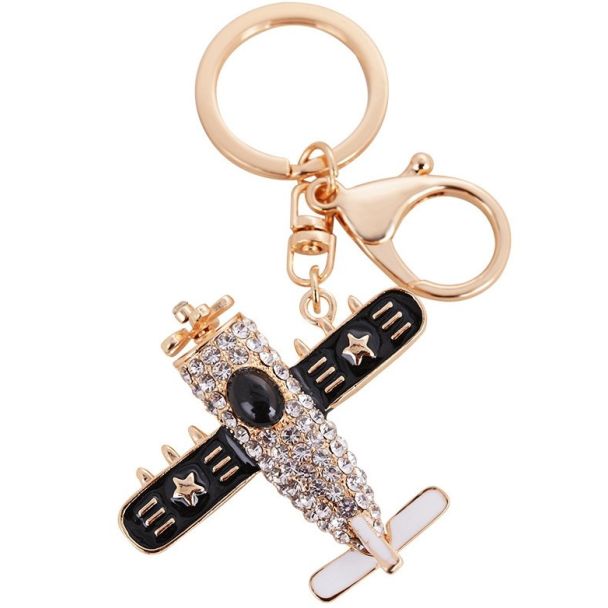 Llavero Avion Cristal y Esmalte - Gemelolandia