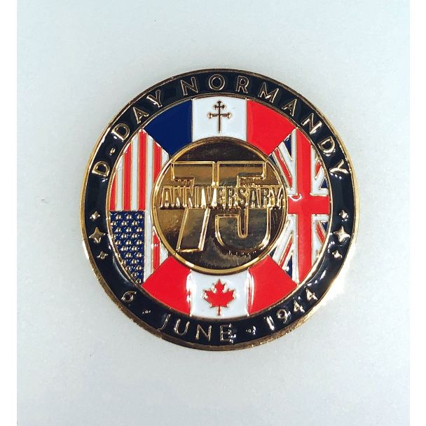 Medalla 75 del Aniversario Desembarco de Normandía D-Day 40mm Con Estuche - Gemelolandia