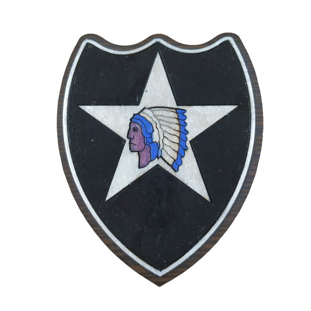 Metopa Madera  US Army Indian Division HandMade mod 2 7,5x6cm - Gemelolandia
