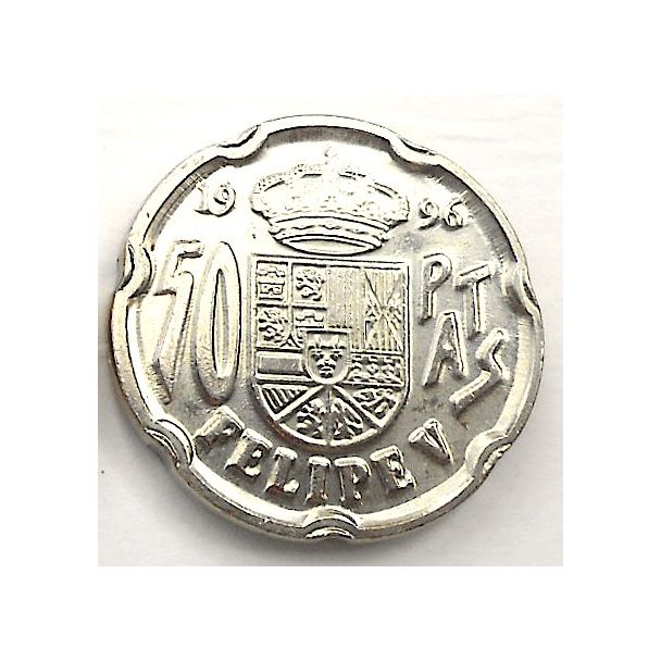 Gemelos Moneda de 50 Pesetas Edición Especial Felipe V 04