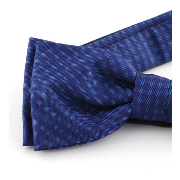 Pajarita Seda 100% HUGO Navy and Blue Diamonds 50312682 Bow Tie 02