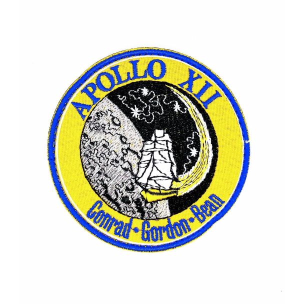 Parche Bordado Hook and Loop Apollo 12 8cm - Gemelolandia