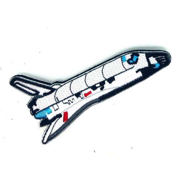 Parche Bordado Hook and Loop Cohete NASA 10x5cm-Gemelolandia