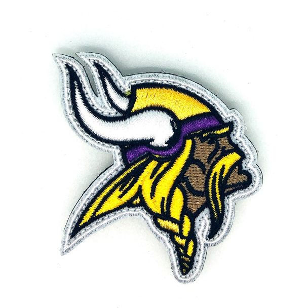 Parche Bordado Hook and Loop Minnesota Vikings 7x6cm-Gemelolandia
