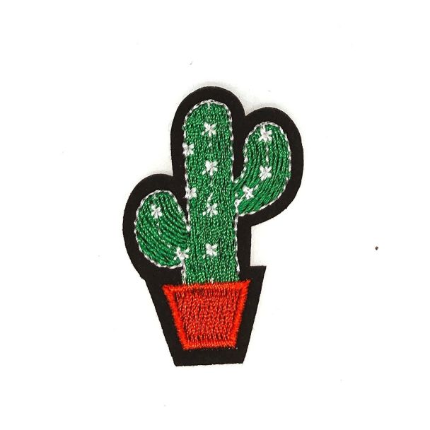 Parche Bordado Termoadhesivo Cactus 5x3cm