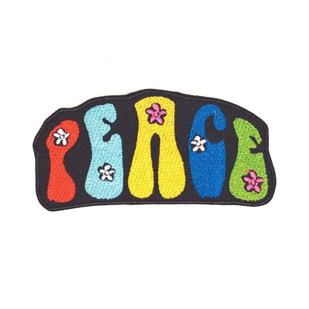 Parche Bordado Termoadhesivo PEACE 7cm-Gemelolandia