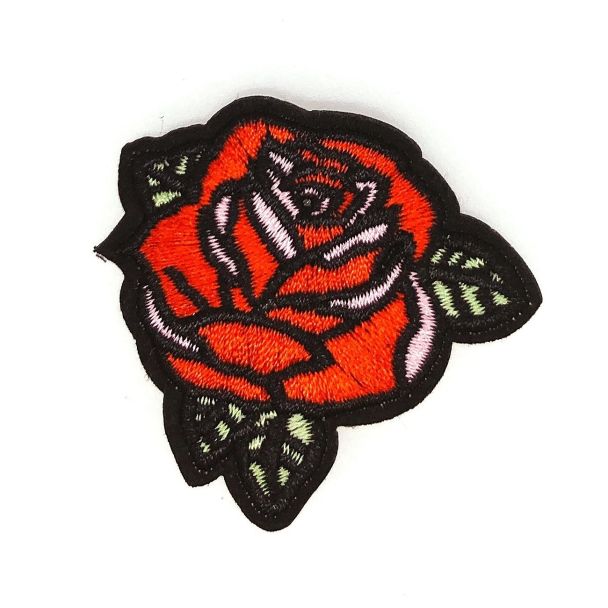 Parche Bordado Termoadhesivo Rosa 5x4cm