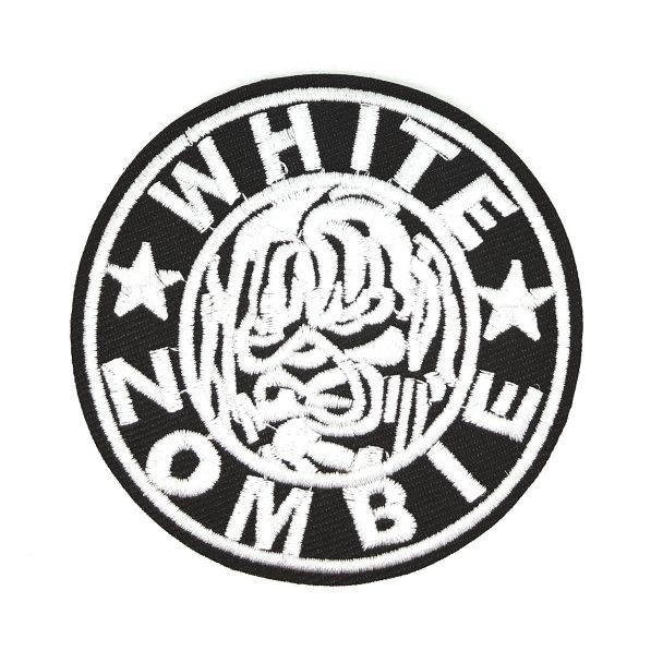 Parche Bordado Termoadhesivo White Zombie 8 cm-Gemelolandia