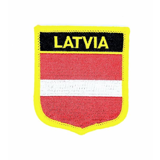 Parche Termoadhesivo Bandera escudo Letonia 7x6 cm - Gemelolandia