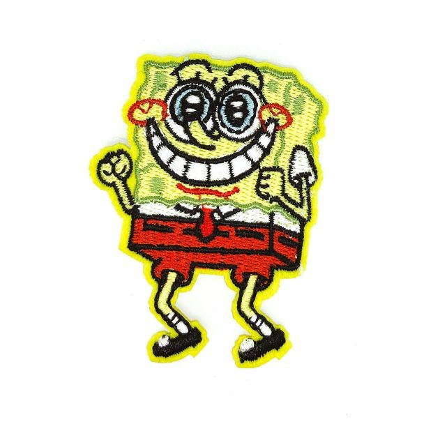 Parche Termoadhesivo Bob Esponja 6,5cm -Gemelolandia