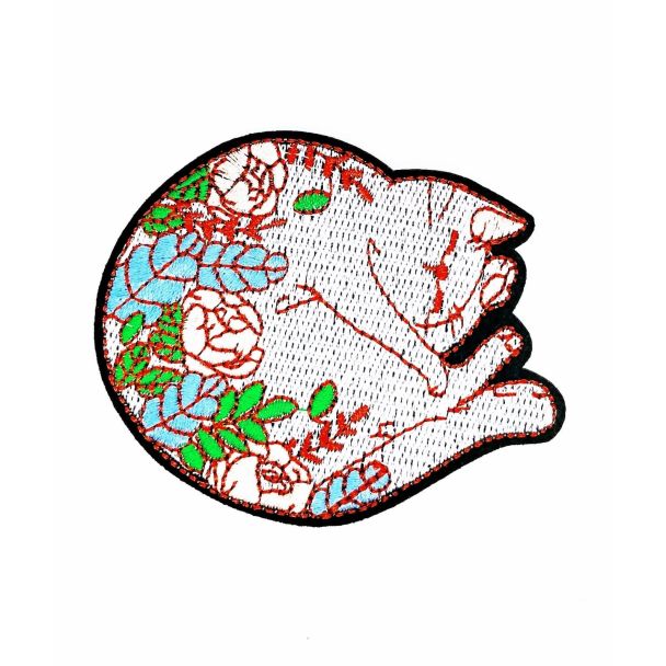 Parche Termoadhesivo Gato durmiendo 7,5x6 cm - Gemelolandia
