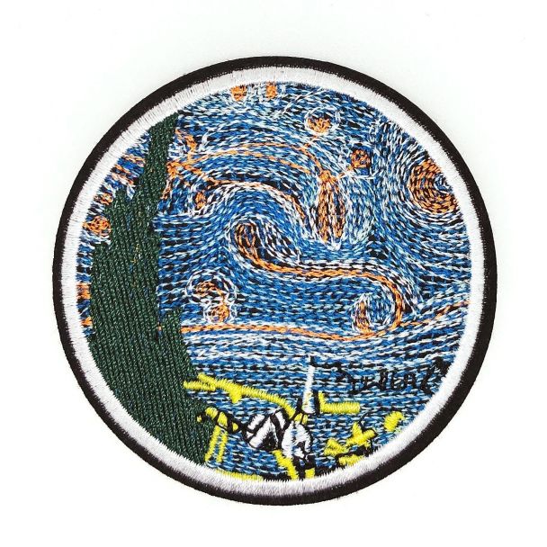 Parche Termoadhesivo La Noche Estrellada Van Gogh Versión 2 8cm-Gemelolandia