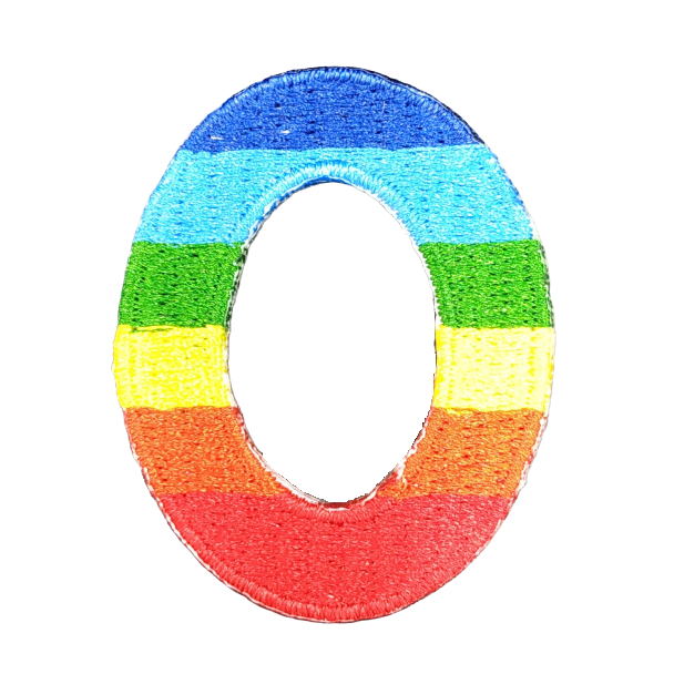 Parche Termoadhesivo Letra Letter O Arco iris 4 cm - Gemelolandia