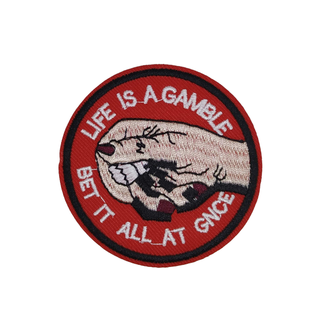 Parche Termoadhesivo Life Is A Gamble 7 cm - Gemelolandia