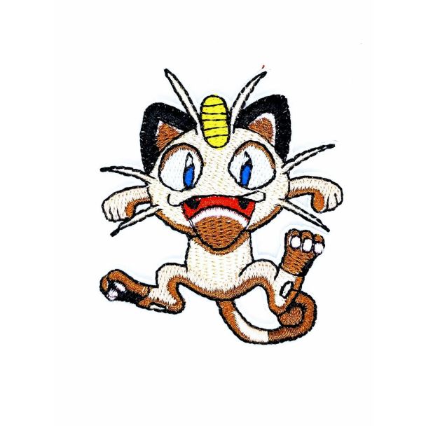 Parche Termoadhesivo Meowth Pokemon 6x6 cm - Gemelolandia
