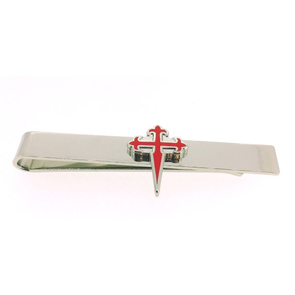 Pasador de Corbata Cruz de Santiago Plateado 2 - Gemelolandia