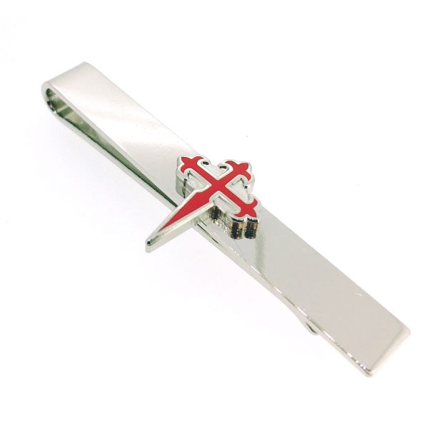 Pasador de Corbata Cruz de Santiago Plateado - Gemelolandia