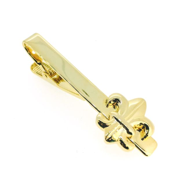Pasador de Corbata Flor de Lys Dorada 1 - Gemelolandia