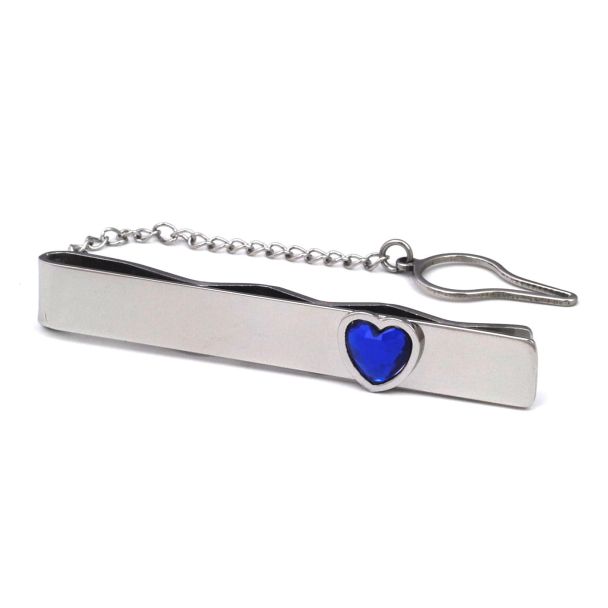 Pasador de Corbata Navy Blue Heart Stone 01
