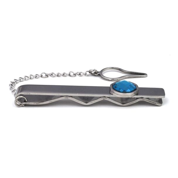 Pasador de Corbata Octogonal AquaMarina Stone 02