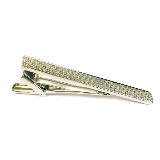 Pasador de Corbata Silver Tie Clip with Squares Design  02