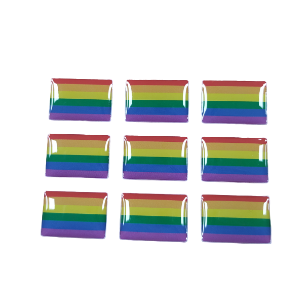 Pegatinas Bandera LGTBI 16x11mm - Gemelolandia