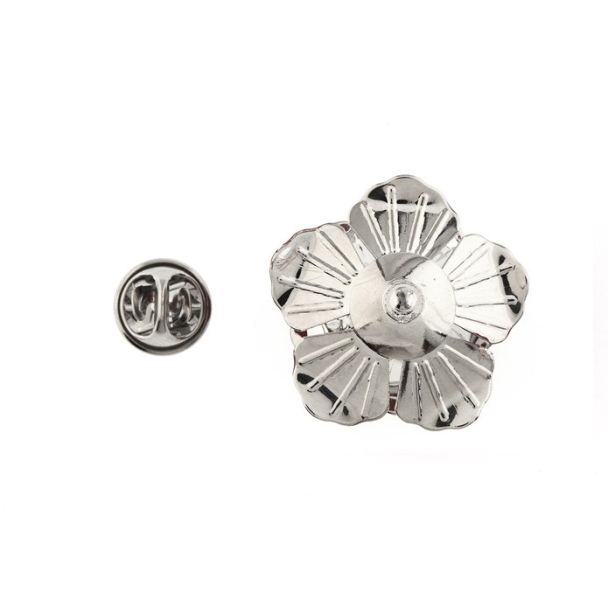 Pin Broche de Solapa Flor Roja 02
